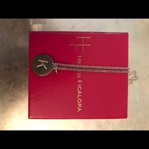 Helen Ficalora “K” silver necklace